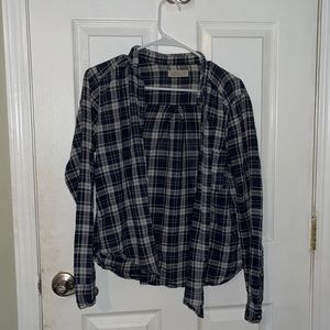 Size medium, plaid flannel from Hollister